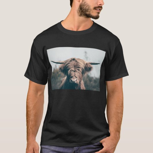 Portret koe Highland T-shirt (Voorkant)