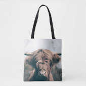 Portret koe Highland Tote Bag (Voorkant)