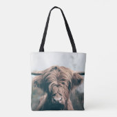Portret koe Highland Tote Bag (Achterkant)
