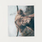 Portret koe Highland Wandkleed (Voorkant)