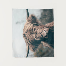 Portret koe Highland Wandkleed