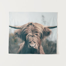 Portret koe Highland Wandkleed