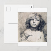 Portret (koperafdruk), Alphonse Mucha Briefkaart (Voorkant / Achterkant)