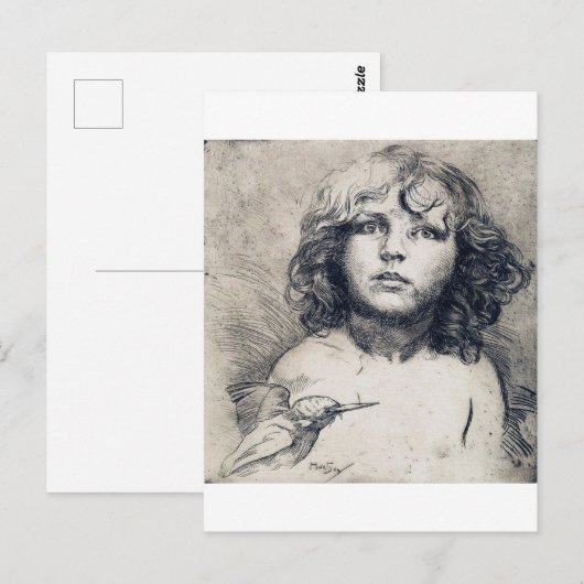 Portret (koperafdruk), Alphonse Mucha Briefkaart (Voorkant / Achterkant)