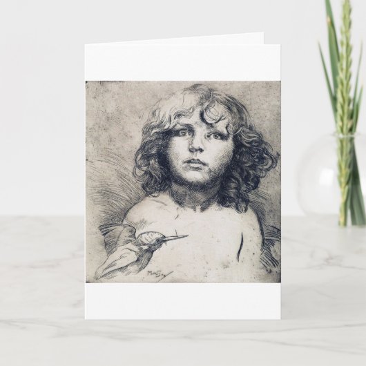 Portret (koperafdruk), Alphonse Mucha Kaart (Voorkant)