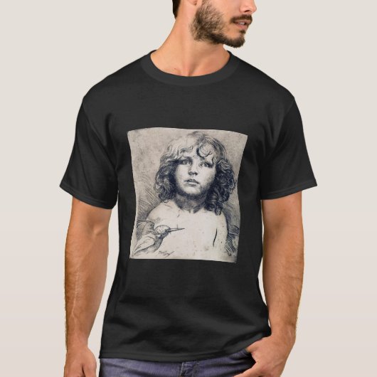 Portret (koperafdruk), Alphonse Mucha T-shirt (Voorkant)