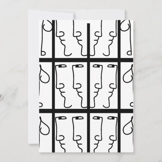 Portret kubist kaart (Voorkant)