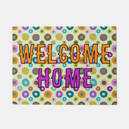 portret leuk kleurrijk welkom thuis groen deurmat