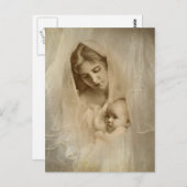 portret, liefhebbende moederholding Baby Briefkaart (Voorkant / Achterkant)