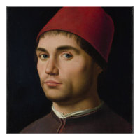 Portret Man Antonello Messina schilderij kunst vin