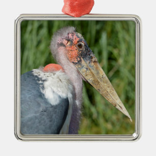 Portret marabou stork metalen ornament