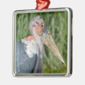 Portret marabou stork metalen ornament (Links)