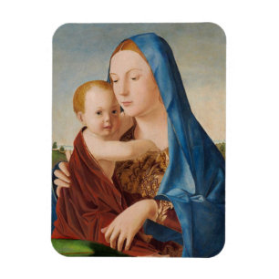 Portret Mary en Baby Jesus Magneet