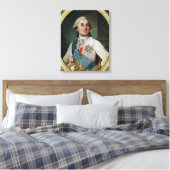 Portret Medallion van Louis XVI 1775 Canvas Afdruk (Insitu (Slaapkamer))