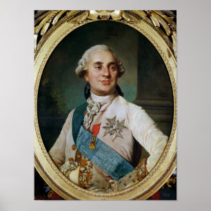 Portret Medallion van Louis XVI 1775 Poster