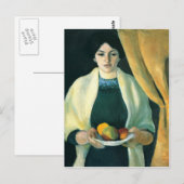 Portret met appelen door Macke Briefkaart (Voorkant / Achterkant)