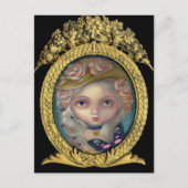 "Portret met een Briefkaart van het Pet van de Vlo (Voorkant)