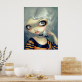 Portret met een Spiderling ART PRINT gothic rococo (Keuken)