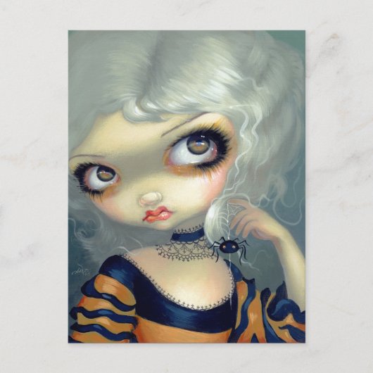 "Portret met een Spiderling-Briefkaart" Briefkaart (Voorkant)