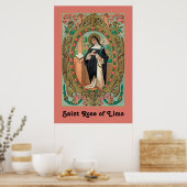 Portret met omhulling van het Roos van Lima (K 48) Poster (Keuken)