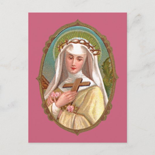 Portret met omhulling van het Roos van Lima (M 024 Briefkaart (Voorkant)