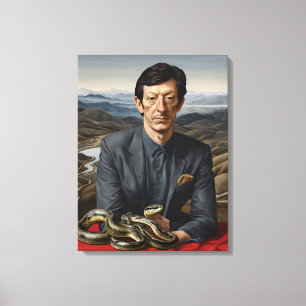 Portret met slang - Ingewikkeld Canvas Art Print