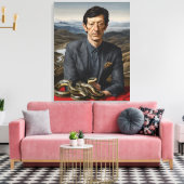 Portret met slang - Ingewikkeld Canvas Art Print (Insitu (Woonkamer))