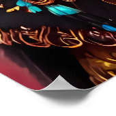 Portret: Mictēcacihuātl a Aztec Goddess | AI Art. Poster (Hoek)