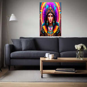 Portret: Mictēcacihuātl a Aztec Goddess AI Art. Poster