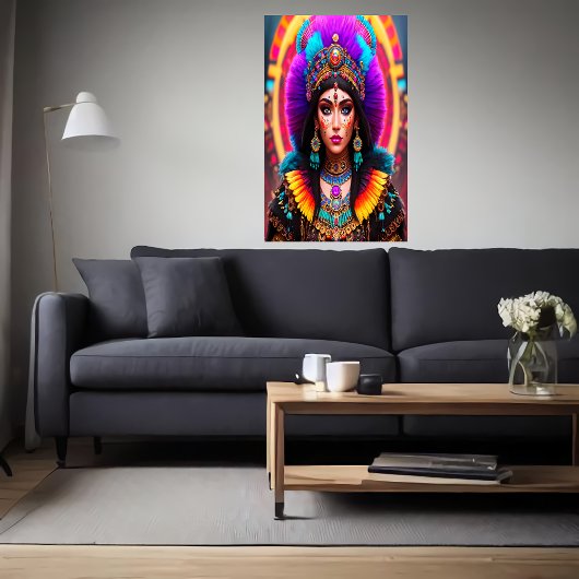 Portret: Mictēcacihuātl a Aztec Goddess | AI Art. Poster