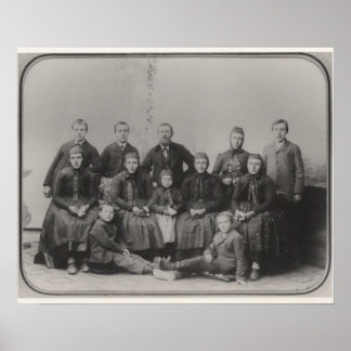 Portret migrantenfamilie poster