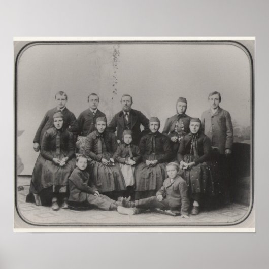 Portret migrantenfamilie poster (Voorkant)