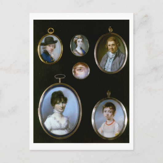 Portret miniaturen van LtoR en TtoB: Sir Thoma Briefkaart (Voorkant)