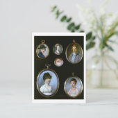 Portret miniaturen van LtoR en TtoB: Sir Thoma Briefkaart (Staand voorkant)