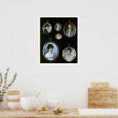 Portret miniaturen van LtoR en TtoB: Sir Thoma Poster (Keuken)