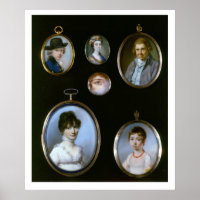Portret miniaturen van LtoR en TtoB: Sir Thoma