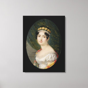 Portret Miniatuur van de Empress Josephine (1763- Canvas Afdruk