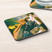 portret mode 1950 bier onderzetter (Linkerzijde)