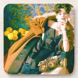 portret mode 1950 bier onderzetter