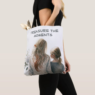 Portret moeder en dochter tote bag