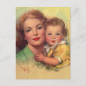  portret moeder en kind briefkaart (Voorkant)