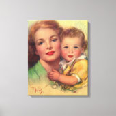  portret moeder en kind canvas afdruk (Voorkant)