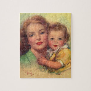 portret moeder en kind legpuzzel
