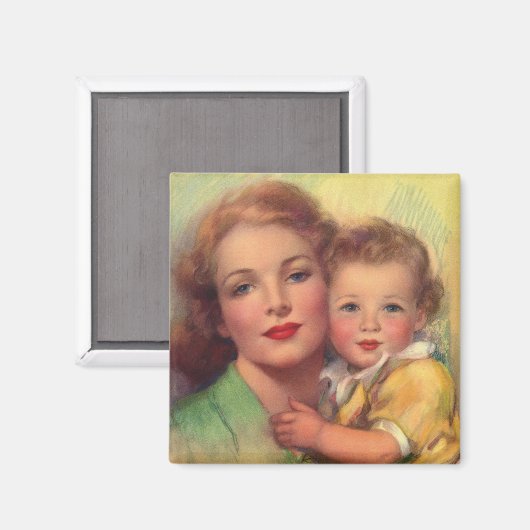  portret moeder en kind magneet (Voorkant / Achterkant)