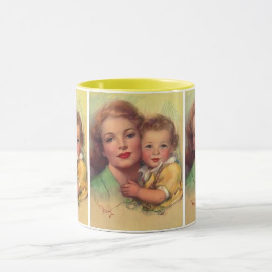  portret moeder en kind mok (Midden)