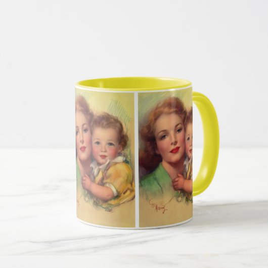  portret moeder en kind mok (Voorkant rechts)