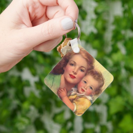 portret moeder en kind sleutelhanger (Hand)
