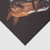 Portret mooie bruine verf paard foto tissuepapier (Detail)