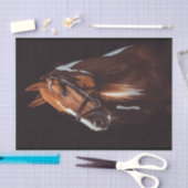 Portret mooie bruine verf paard foto tissuepapier (Craft)