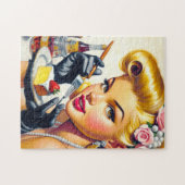 Portret Mooie Pin Up Legpuzzel (Horizontaal)